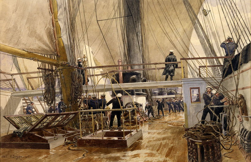 «На палубе фрегата "Светлана"». А. Беггров. 1883 «На палубе фрегата "Светлана"». А. Беггров. 1883