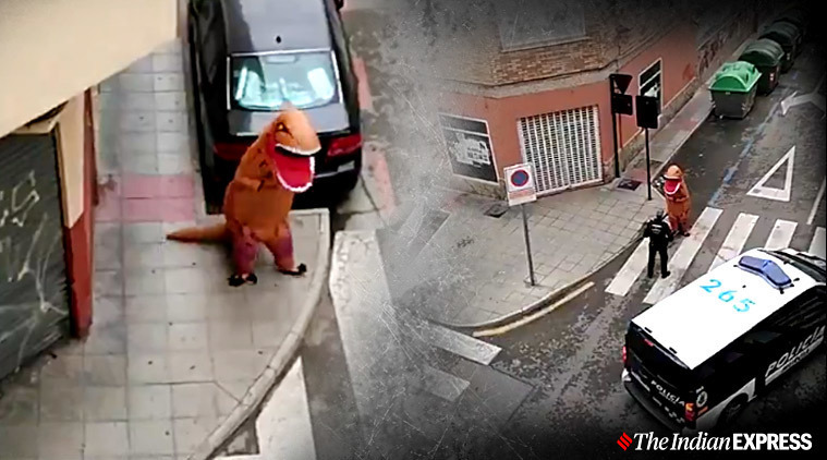 Блог - В Испании на видео попал тираннозавр, который нарушил карантин и отправился гулять В Испании на видео попал тираннозавр, который нарушил карантин и отправился гулять