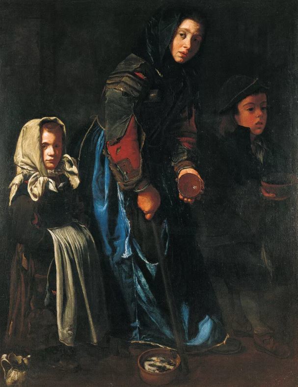 Картина неизвестного художника 17 века, изображающая женщину, одетую в джинсовую одежду