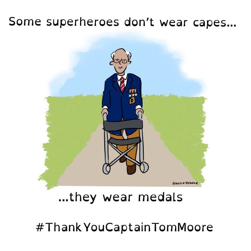 В Британии 99-летний ветеран собрал £12 млн на борьбу с коронавирусом и стал героем