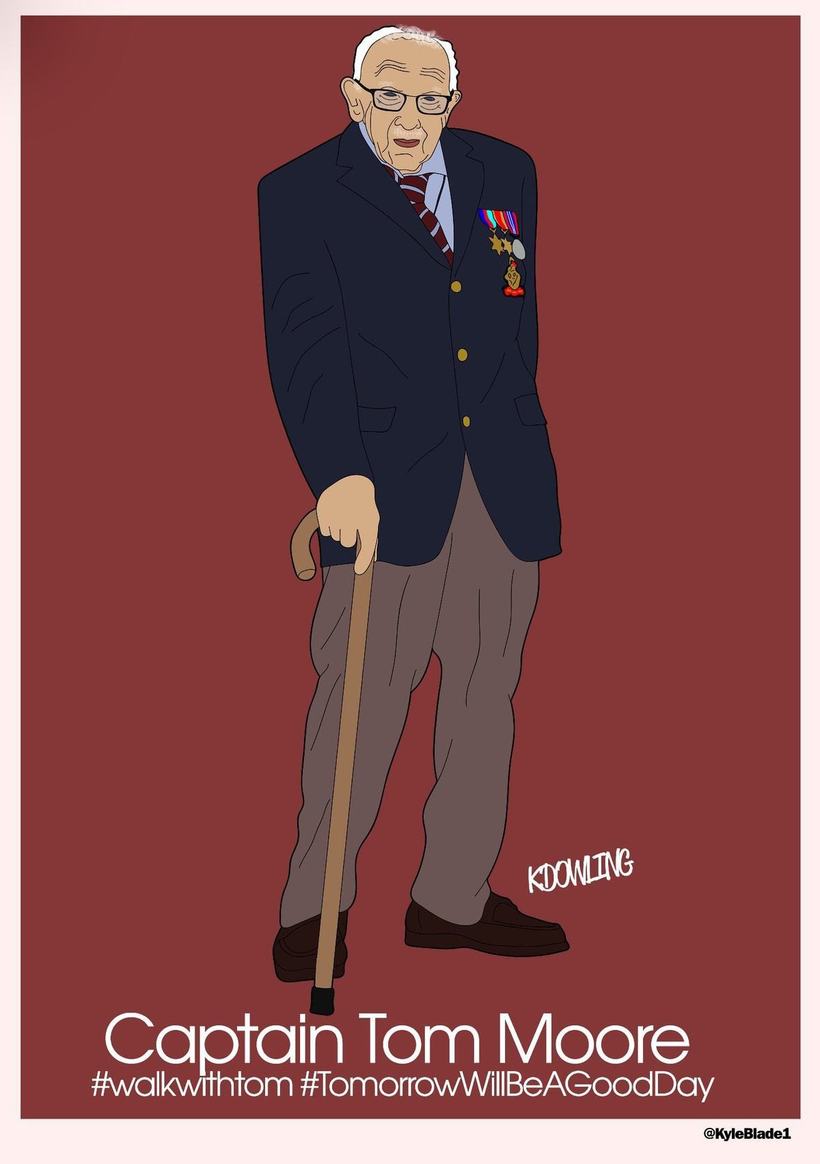 В Британии 99-летний ветеран собрал £12 млн на борьбу с коронавирусом и стал героем