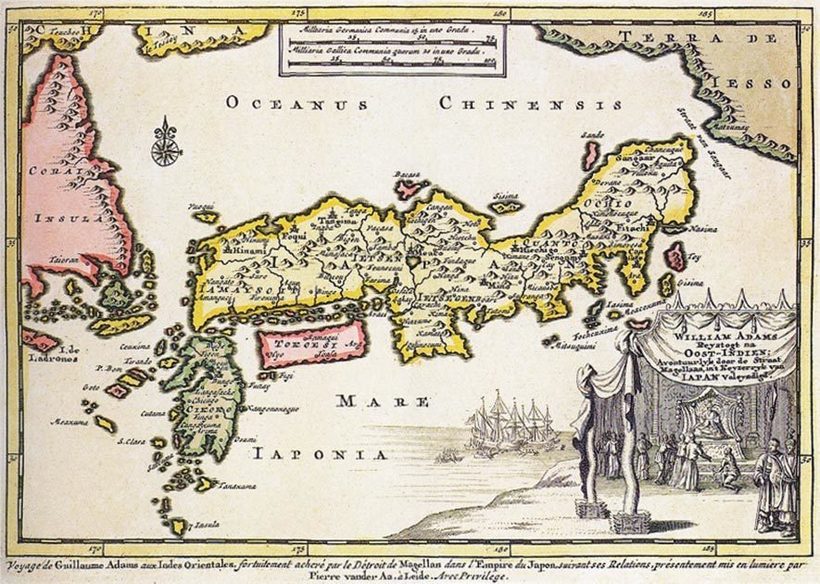 Карта Японии 1707 года Карта Японии 1707 года