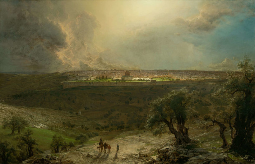 Иерусалим с Масличной горы, 1870 Иерусалим с Масличной горы, 1870