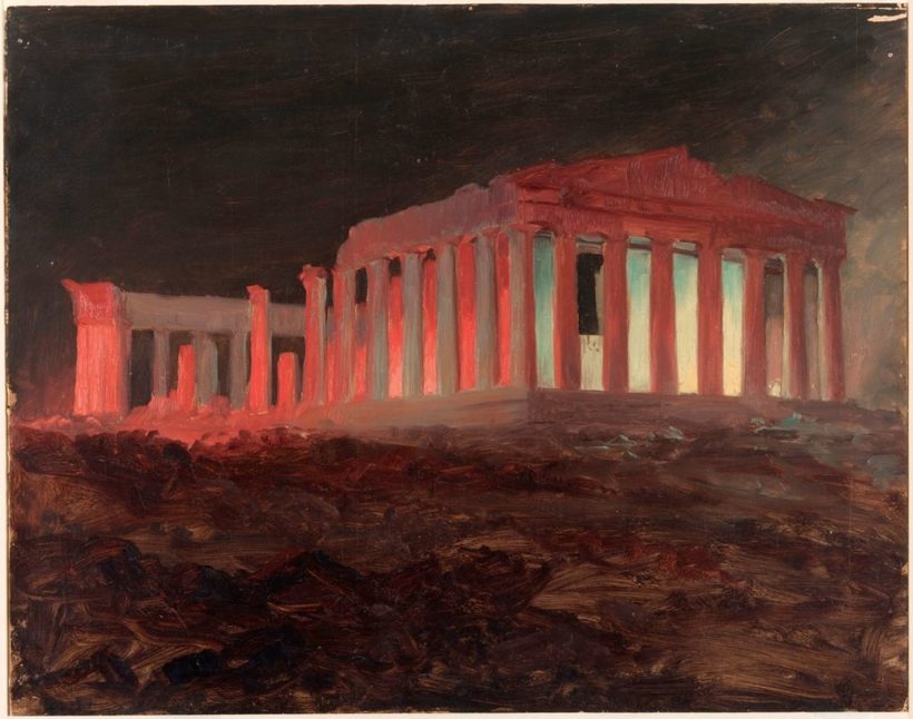 Парфенон ночью, 1869 Парфенон ночью, 1869