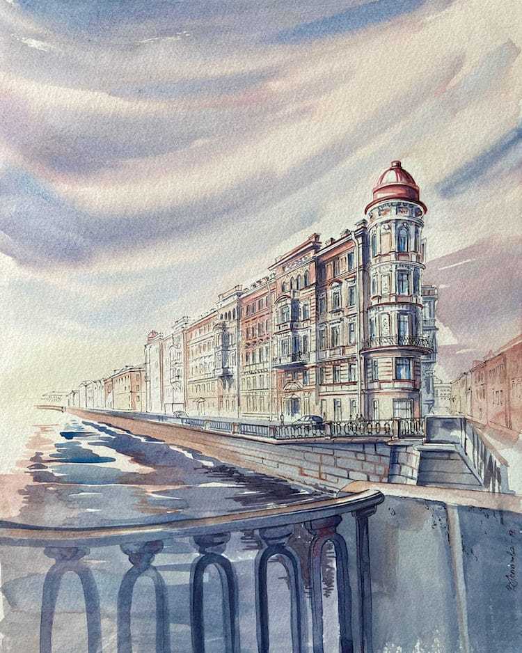 Блог - Изысканные акварели передают магию старых европейских городов Изысканные акварели передают магию старых европейских городов