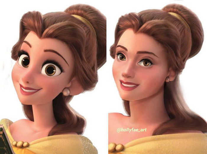 Блог - Как выглядели бы принцессы Disney, если бы их лица имели реалистичные пропорции Как выглядели бы принцессы Disney, если бы их лица имели реалистичные пропорции