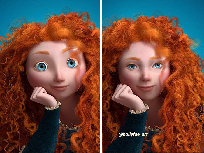 Блог - Как выглядели бы принцессы Disney, если бы их лица имели реалистичные пропорции Как выглядели бы принцессы Disney, если бы их лица имели реалистичные пропорции