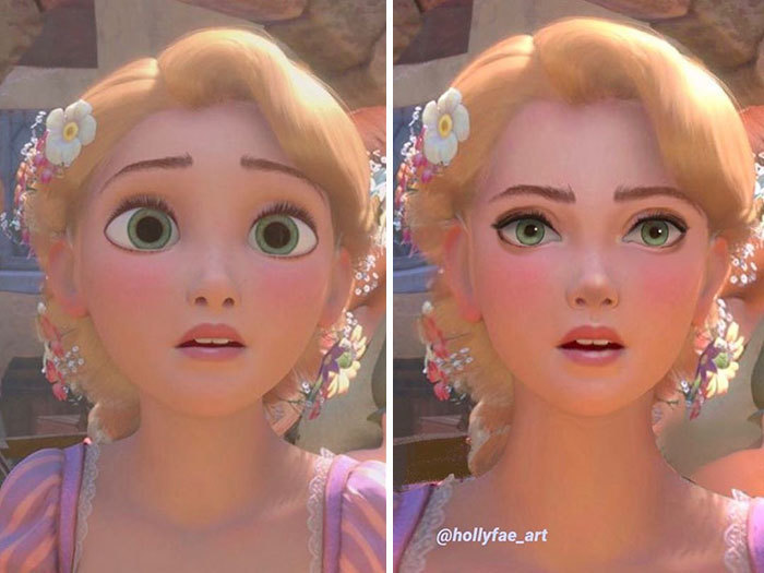 Блог - Как выглядели бы принцессы Disney, если бы их лица имели реалистичные пропорции Как выглядели бы принцессы Disney, если бы их лица имели реалистичные пропорции