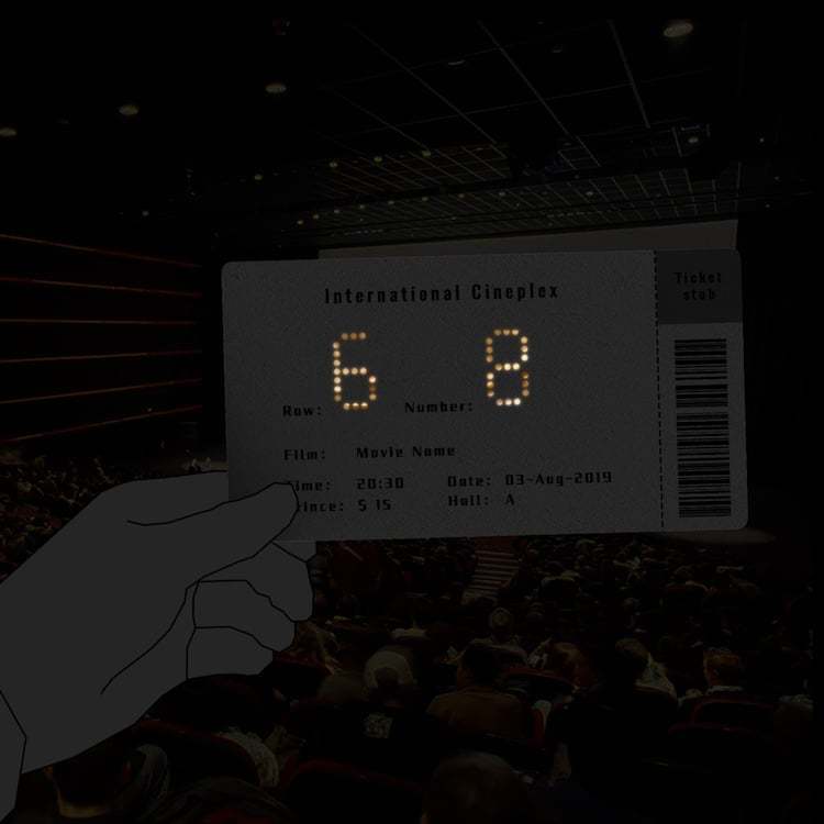 Блог - Дизайнер придумал билеты в кино, на которых видно номер ряда и места в темноте Дизайнер придумал билеты в кино, на которых видно номер ряда и места в темноте