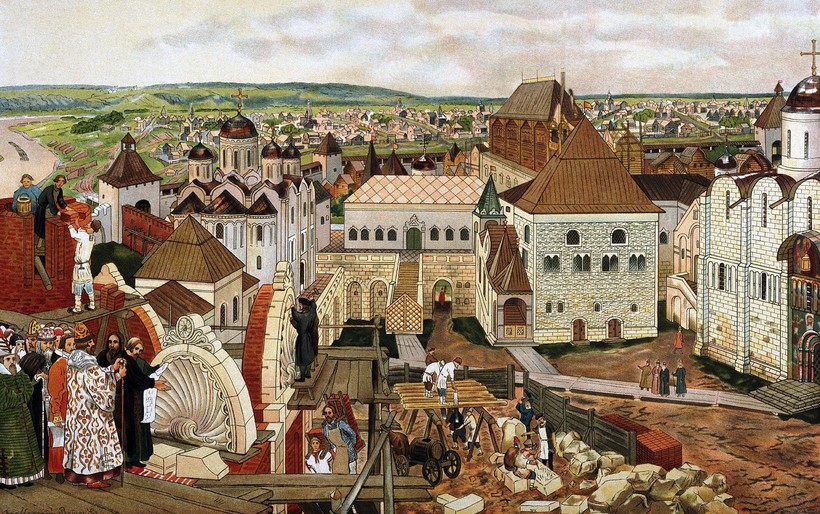 «В Московском Кремле», 1890-е годы. Аполлинарий Васнецов «В Московском Кремле», 1890-е годы. Аполлинарий Васнецов