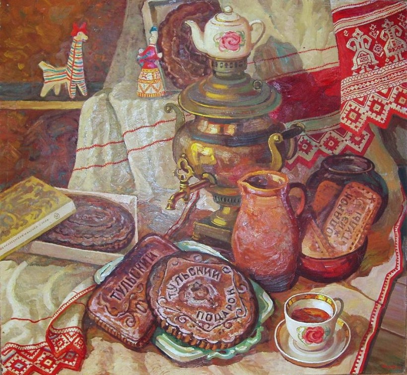 «Натюрморт с тульскими пряниками». Е. Н. Жидков «Натюрморт с тульскими пряниками». Е. Н. Жидков