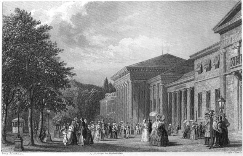 Гравюра «Дом разговоров», 1847 год. Тони Йоханно Гравюра «Дом разговоров», 1847 год. Тони Йоханно