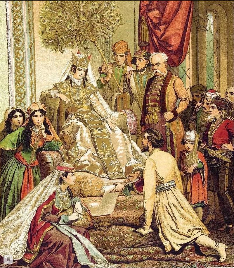 «Шота Руставели преподносит свою поэму царице Тамаре», 1880 год. Михай Зичи «Шота Руставели преподносит свою поэму царице Тамаре», 1880 год. Михай Зичи