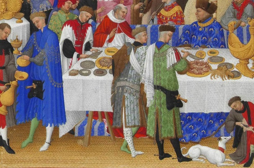 Фрагмент миниатюры «Январь», 1412-16 годы. Братья Лимбург Фрагмент миниатюры «Январь», 1412-16 годы. Братья Лимбург