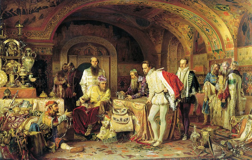 «Иван Грозный показывает сокровища английскому послу Горсею», 1875 год. Александр Литовченко «Иван Грозный показывает сокровища английскому послу Горсею», 1875 год. Александр Литовченко