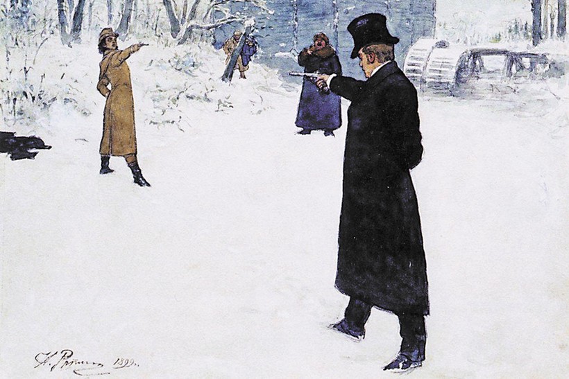 «Дуэль Онегина и Ленского», 1899 год. Илья Репин «Дуэль Онегина и Ленского», 1899 год. Илья Репин