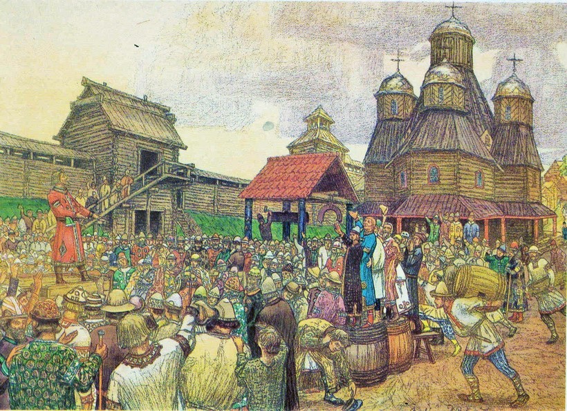 «Псковское вече», 1908–1909 гг. А. М. Васнецов «Псковское вече», 1908–1909 гг. А. М. Васнецов