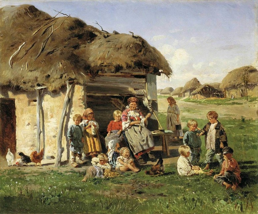 «Крестьянские дети», 1890 г. В. Е. Маковский. Харьковский художественный музей «Крестьянские дети», 1890 г. В. Е. Маковский. Харьковский художественный музей