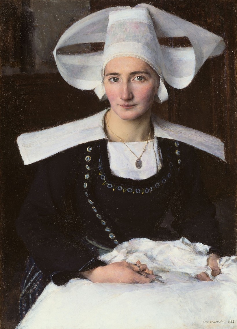 Портрет девушки из Бретани, 1886 год. Паскаль Даньян-Бувре