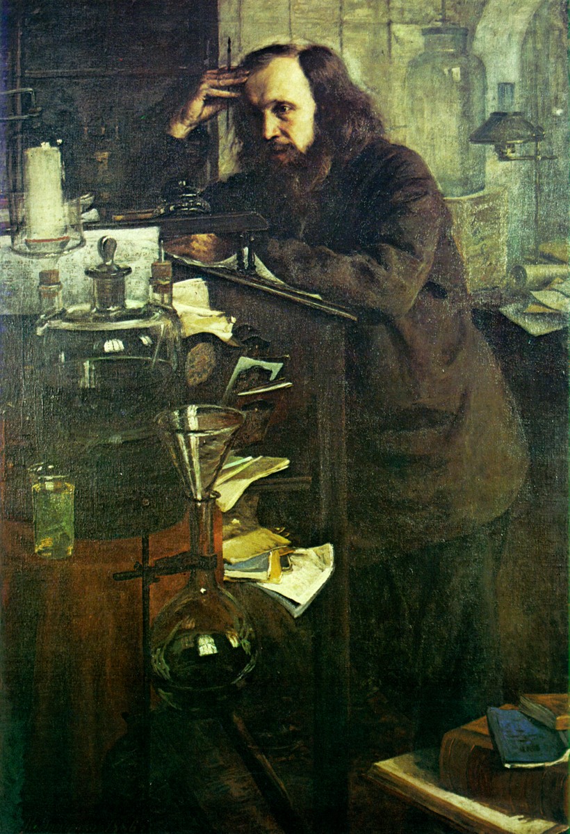 «Д. И. Менделеев за рабочим столом», 1886. Н. А. Ярошенко. Музей-архив Д. И. Менделеева при СПГУ «Д. И. Менделеев за рабочим столом», 1886. Н. А. Ярошенко. Музей-архив Д. И. Менделеева при СПГУ