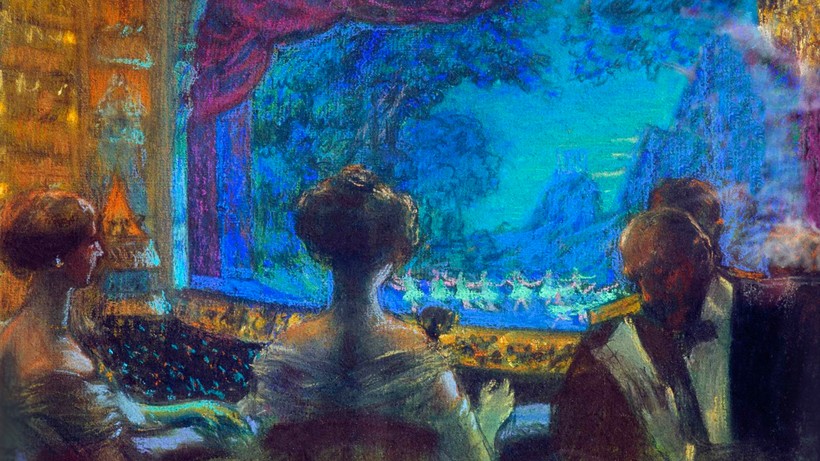 «В ложе», 1912 г. Б. М. Кустодиев «В ложе», 1912 г. Б. М. Кустодиев