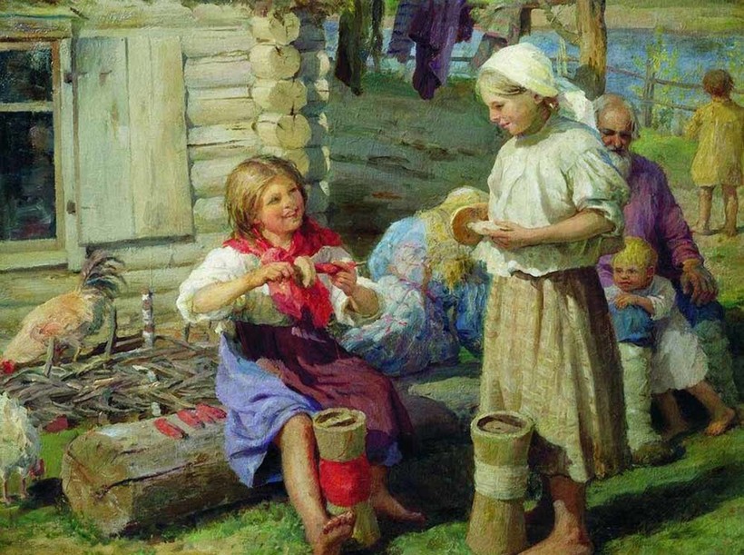 «У хаты», 1915 год. Федор Сычков «У хаты», 1915 год. Федор Сычков