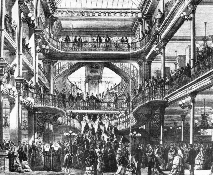 Лестница в универмаге Le Bon Marché, 1876 год Лестница в универмаге Le Bon Marché, 1876 год