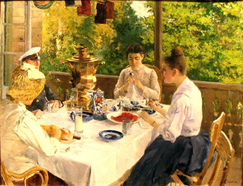 «За чайным столом», 1888. Константин Коровин «За чайным столом», 1888. Константин Коровин