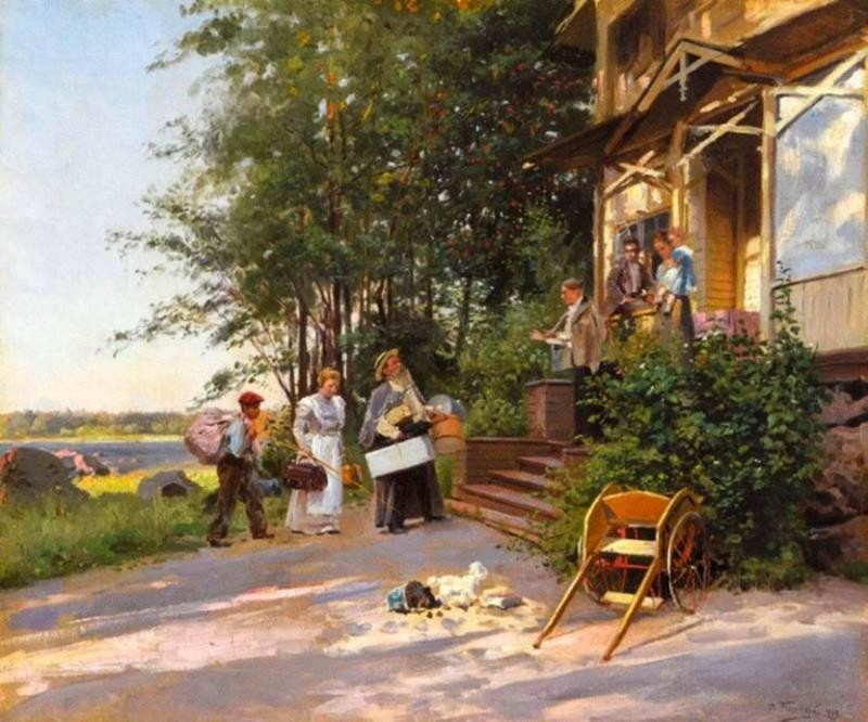 «Приезд на дачу», 1899 г. Владимир Маковский «Приезд на дачу», 1899 г. Владимир Маковский