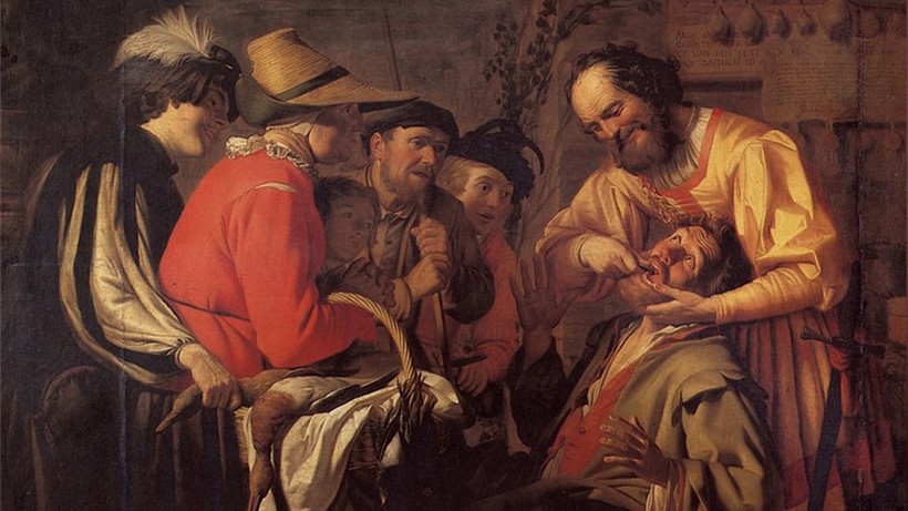 «Вырывание зуба», 1628 год. Геррит ван Хонтхорст «Вырывание зуба», 1628 год. Геррит ван Хонтхорст