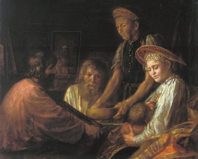 «Крестьянский обед», 1774 год. Михаил Шибанов «Крестьянский обед», 1774 год. Михаил Шибанов