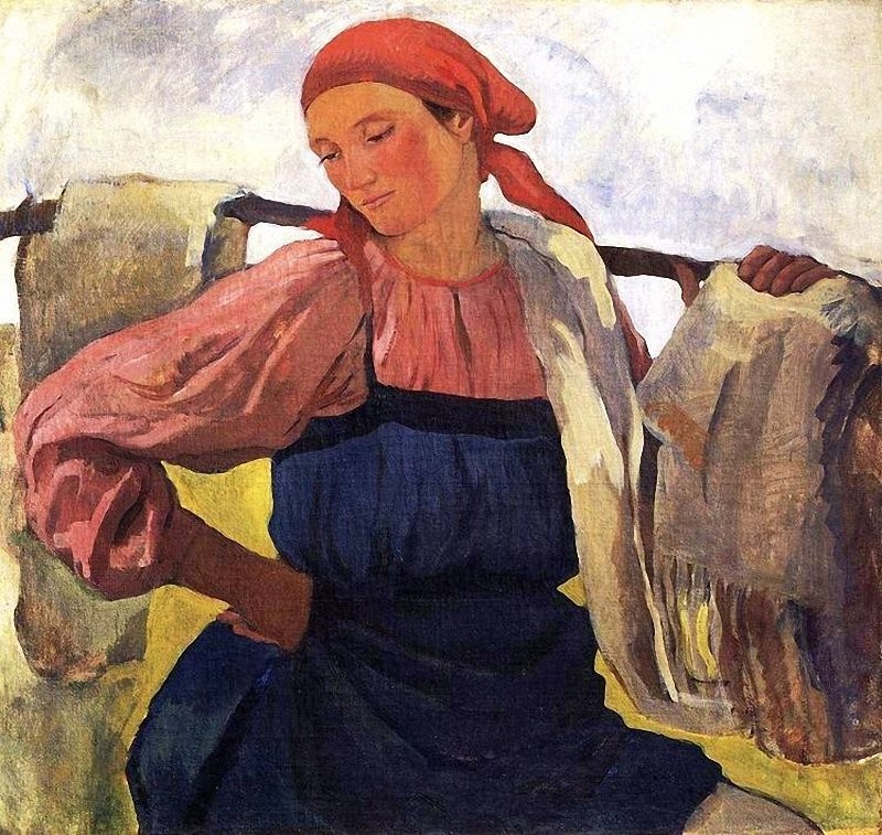 «Крестьянка с коромыслом», 1917 год. Зинаида Серебрякова «Крестьянка с коромыслом», 1917 год. Зинаида Серебрякова