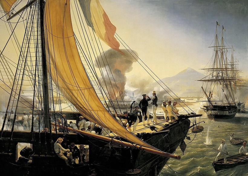 «Обстрел форта Сан-Хуан-де-Улуа», 1828 г. Орас Верне, Версаль «Обстрел форта Сан-Хуан-де-Улуа», 1828 г. Орас Верне, Версаль