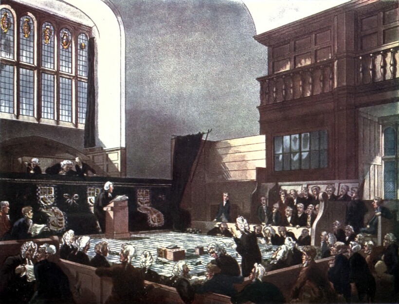 Суд общих тяжб, Вестминстер-Холл. 1808 г. Суд общих тяжб, Вестминстер-Холл. 1808 г.