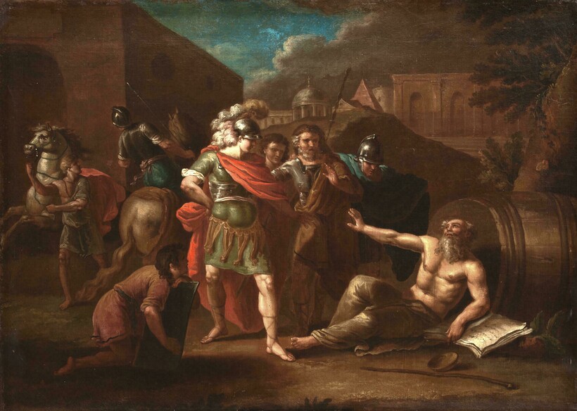 «Александр Македонский перед Диогеном», 1787 год. Иван Тупылёв  «Александр Македонский перед Диогеном», 1787 год. Иван Тупылёв