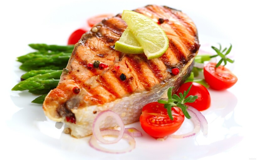 Запечённая рыба с овощами