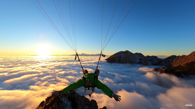 Блог - Видео: Мужчина снял на камеру удивительный закат, пролетая над облаками  Видео: Мужчина снял на камеру удивительный закат, пролетая над облаками