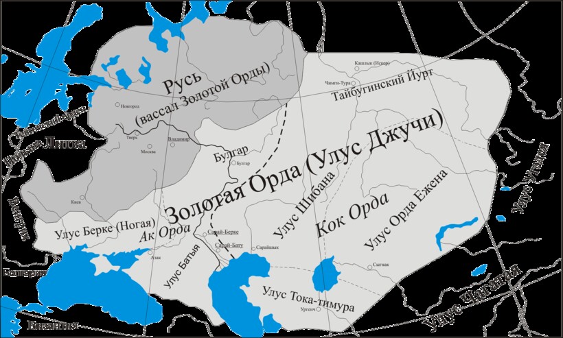 Карта улуса Джучи