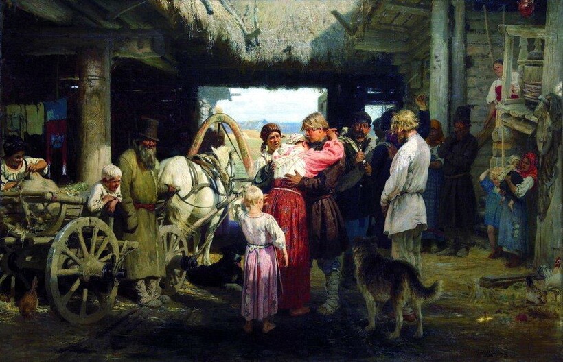 «Проводы новобранца», 1879 г. И. Е. Репин «Проводы новобранца», 1879 г. И. Е. Репин