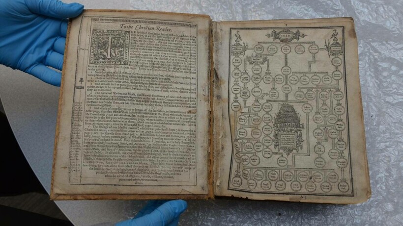 Украденная Женевская Библия, датируемая 1615 годом Украденная Женевская Библия, датируемая 1615 годом
