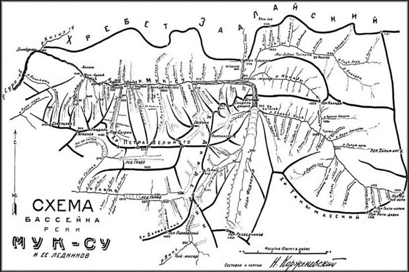 Карта-схема Западного Памира