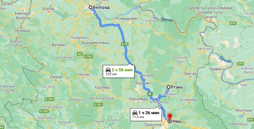 Варианты проезда до горы Ртань