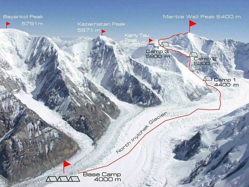 Восхождение на пик Мраморная стена