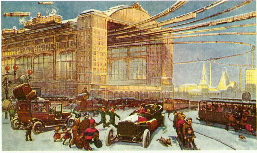 Блог - Москва через 300 лет: 7 открыток 1914 года, которые демонстрируют будущее России Москва через 300 лет: 7 открыток 1914 года, которые демонстрируют будущее России