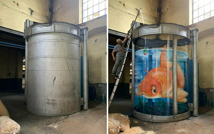 Блог - Французский художник делает 3D-граффити там, где их никто не ждет увидеть: 30 примеров Французский художник делает 3D-граффити там, где их никто не ждет увидеть: 30 примеров