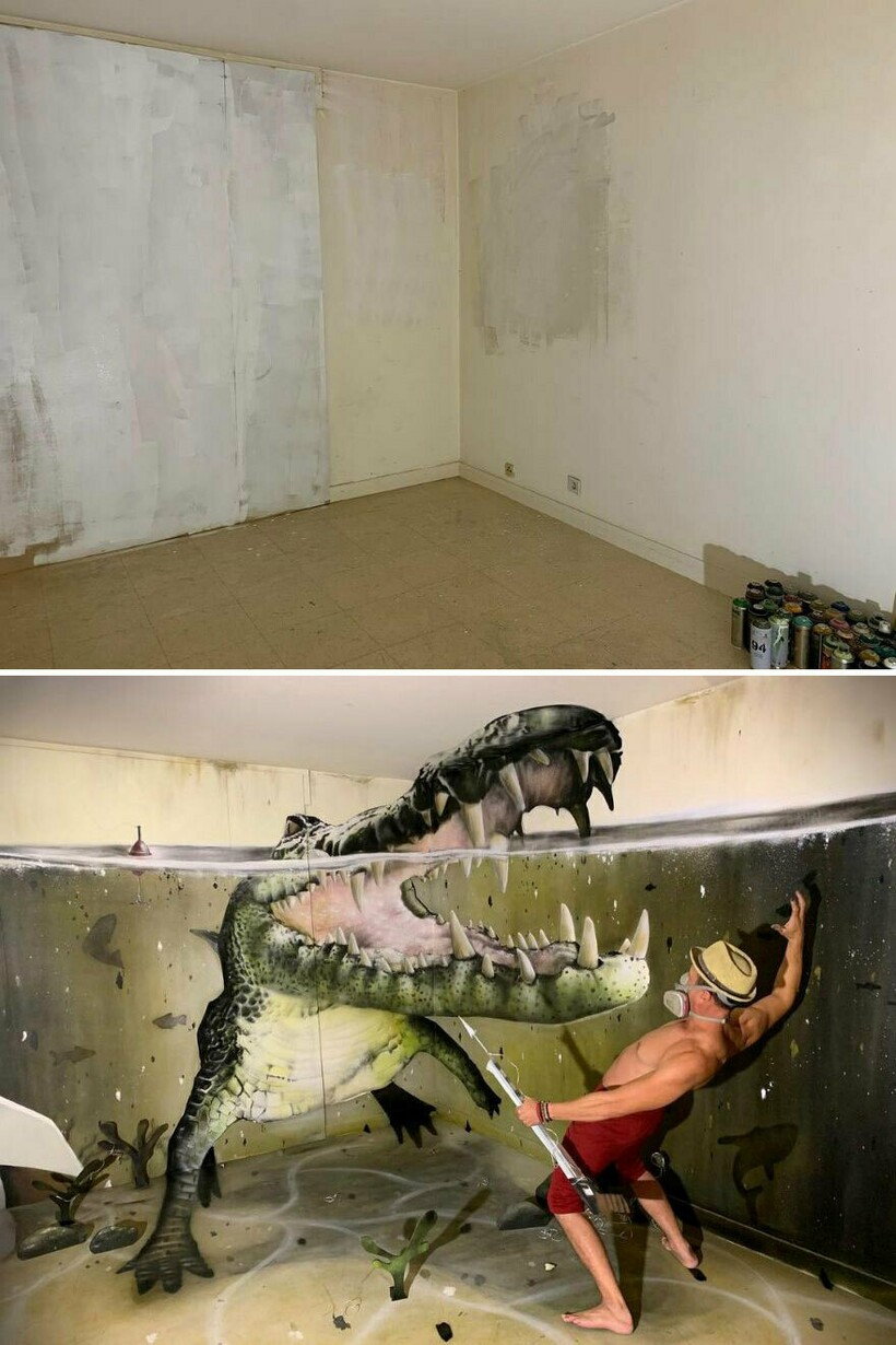 Блог - Французский художник делает 3D-граффити там, где их никто не ждет увидеть: 30 примеров Французский художник делает 3D-граффити там, где их никто не ждет увидеть: 30 примеров