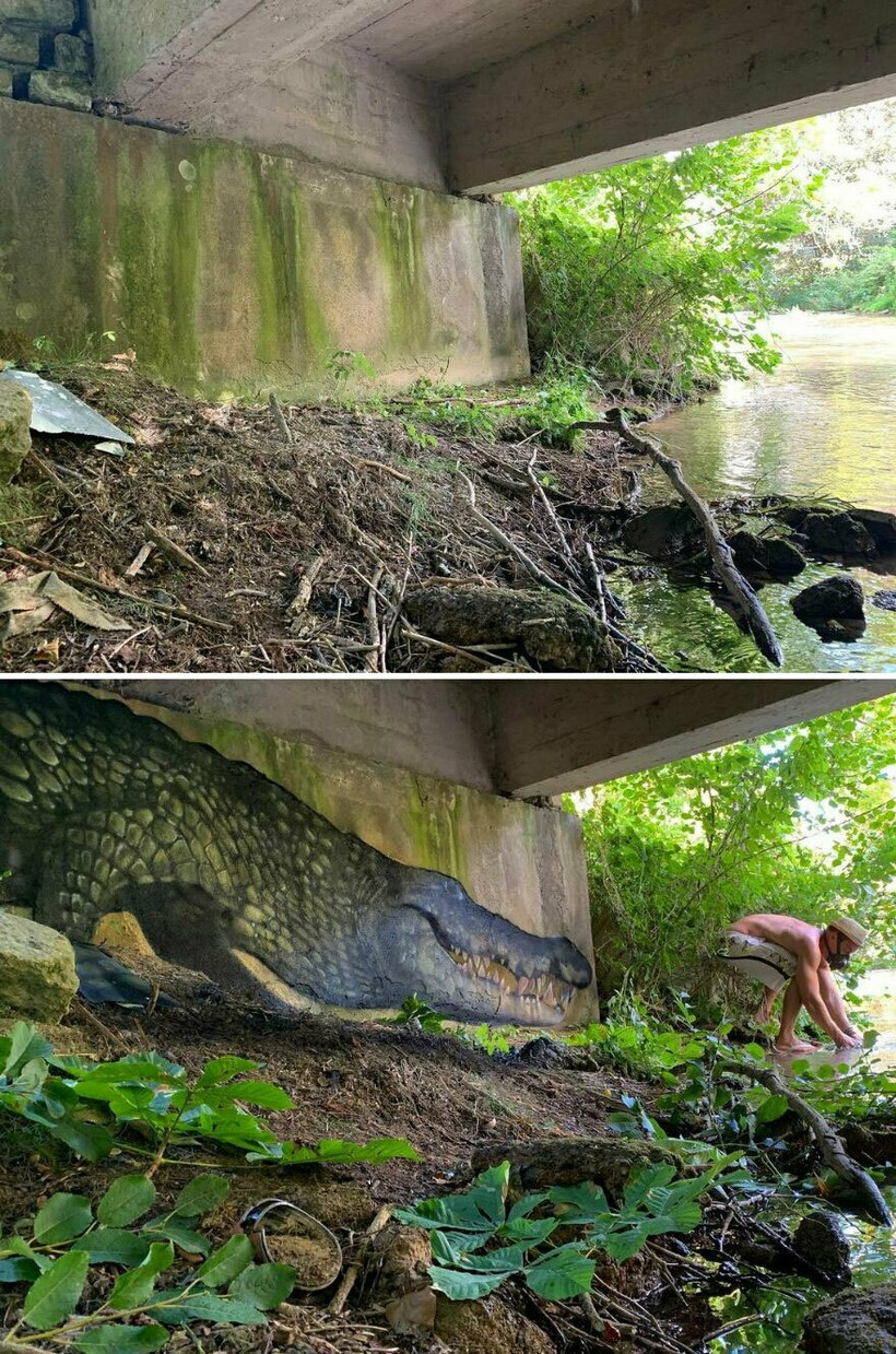 Блог - Французский художник делает 3D-граффити там, где их никто не ждет увидеть: 30 примеров Французский художник делает 3D-граффити там, где их никто не ждет увидеть: 30 примеров