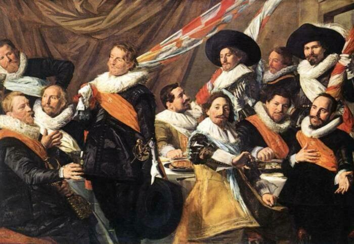 «Банкет офицеров роты св. Адриана». Франс Хальс, 1627 «Банкет офицеров роты св. Адриана». Франс Хальс, 1627