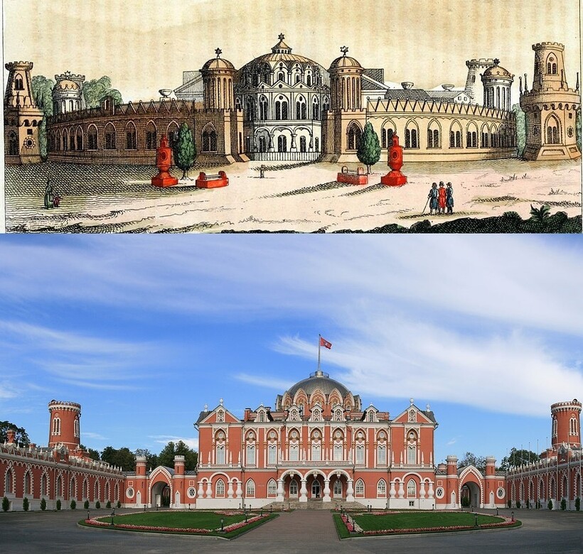 1811 год и в наши дни. Фото: wikipedia.com 1811 год и в наши дни. Фото: wikipedia.com