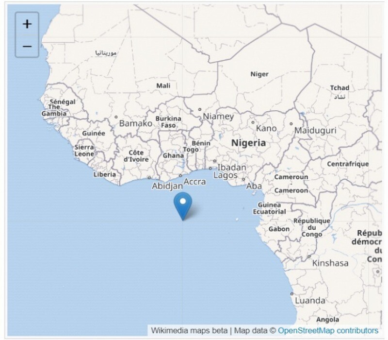 Остров Ноль на карте. Фото: Wikipedia Maps  Остров Ноль на карте. Фото: Wikipedia Maps